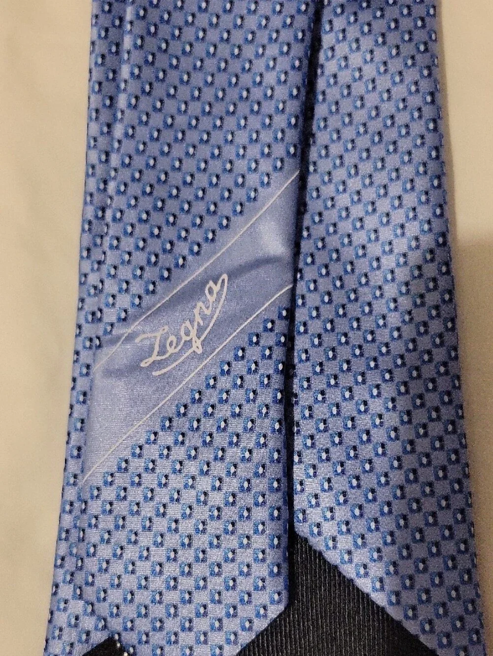Ermenegildo Zegna Blue Textured Silk Tie